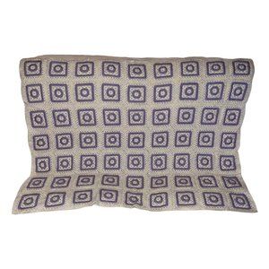 Handmade Hand Crafted Granny Square Thick Reversible Lap Throw Blanket 47 X 36